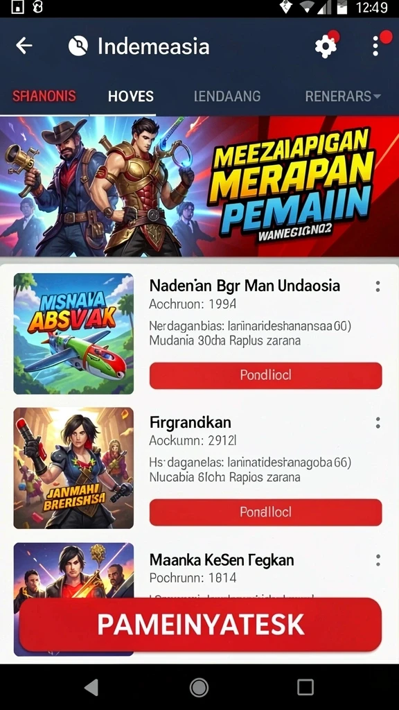 mpoid - Tangkapan layar menunjukkan statistik dan pencapaian pemain.